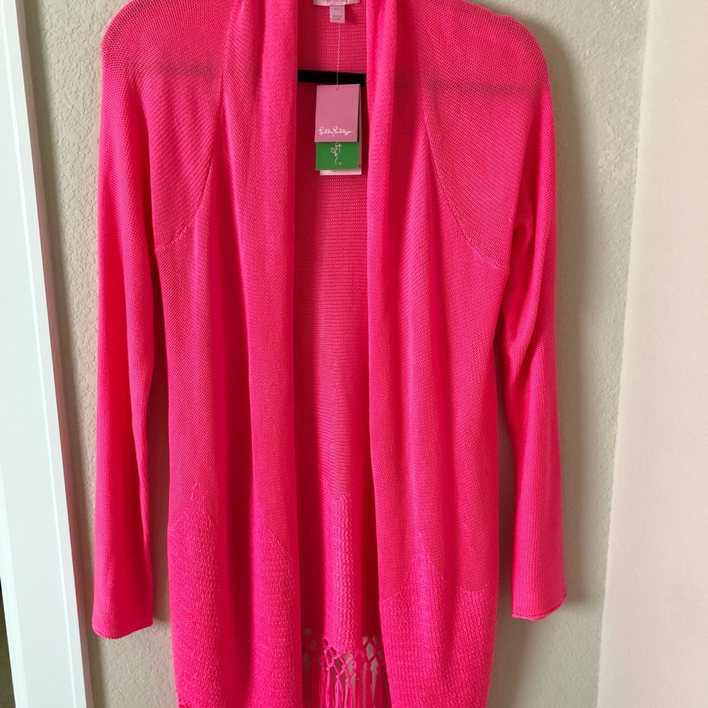 Lilly Pulitzer Tatum cardigan Tiki Pink